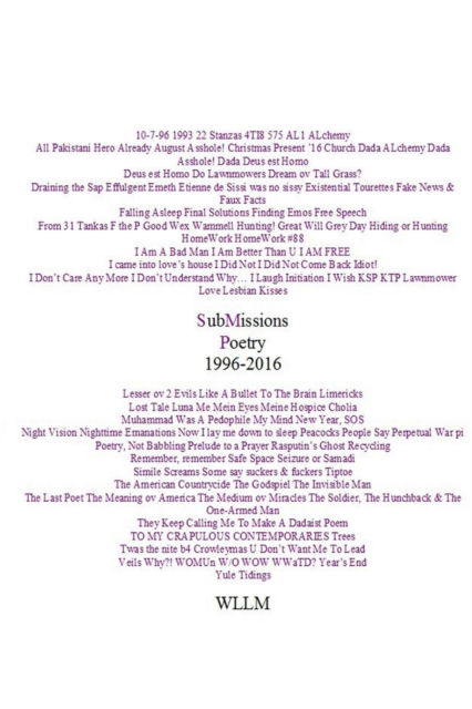 SubMissions Poetry 1996-2016 - Wllm - Books - Lulu.com - 9781387100224 - July 14, 2017