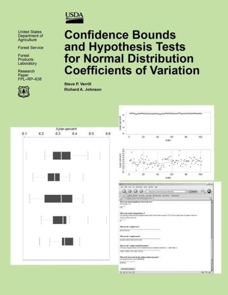 Cover for United States Department of Agriculture · Confidence Bounds and Hypothesis Tests for Normal Distribution of Variation (Paperback Book) (2015)
