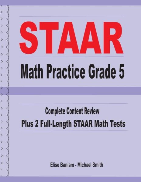 Cover for Michael Baniam · STAAR Math Practice Grade 5 (Paperback Book) (2020)