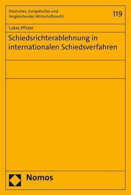 Cover for Pfister · Schiedsrichterablehnung in inte (Book) (2019)