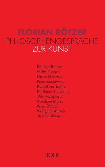 Cover for Rötzer · Philosophengespräche zur Kunst (Book)