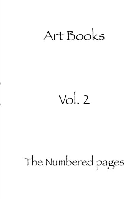 Cover for Art Books · The numbered pages (Paperback Book) (2021)
