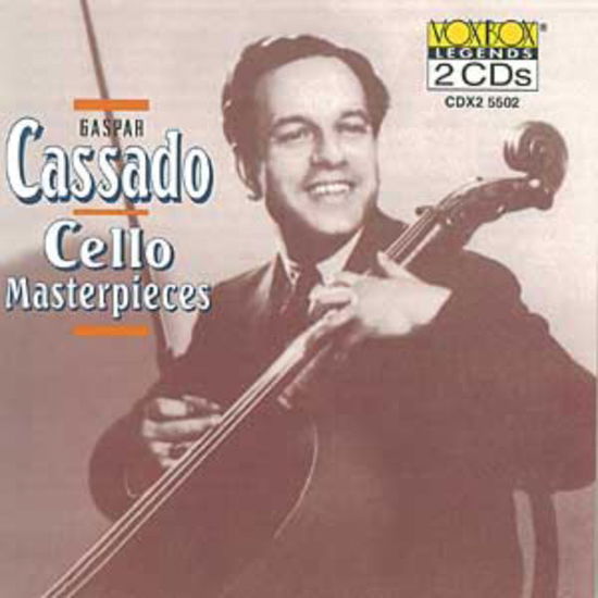 Cover for Cassado Gaspar / various orchestras · Cello Masterpieces: Dvorak Concerto / Rondo in G, Schubert »Arpeggione«, Schumann Concerto, Tchaikovsky Rococo Variations, Respighi Adagio and Variations VoxBox Klassisk (CD) (2000)