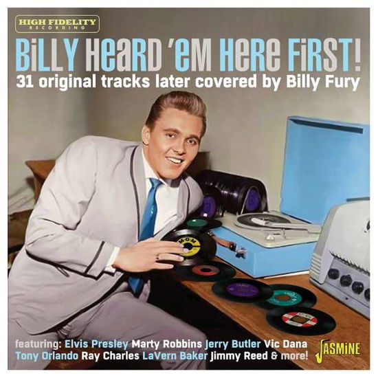 Billy Heard Em Here First! 31 Original Tracks Later Covered By Billy Fury - Billy Heard Em Here First: 31 Original / Various - Musik - JASMINE RECORDS - 0604988114225 - 22. april 2022