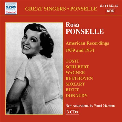 Cover for Rosa Ponselle · PONSELLE: American Rec. 1939+54 (CD) (2008)