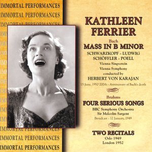 Mass In B Minor - Kathleen Ferrier - Musikk - GUILD - 0795754226225 - 3. november 2003