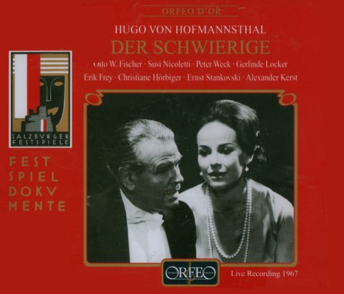 Der Schwierige - Hofmannsthal / Fischer / Nicoletti / Steinboeck - Musik - ORFEO - 4011790571225 - 28. Juli 2002