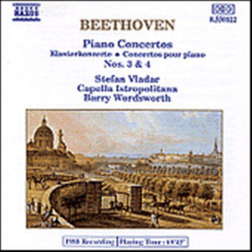 BEETHOVEN: Piano Conc. 3&4 - Vladar / Wordsworth / Cib - Musik - Naxos - 4891030501225 - 22. marts 1991