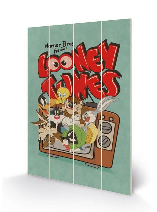 Cover for Wood Poster · LOONEY TUNES - Wood Print 40X59 - Retro TV (MERCH) (2019)