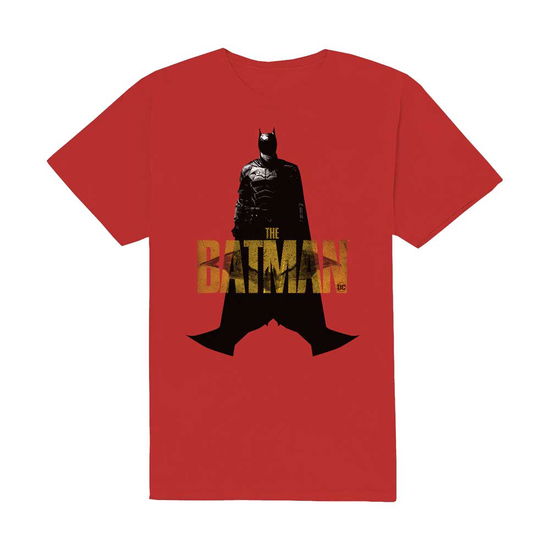 Cover for DC Comics · DC Comics Unisex T-Shirt: The Batman Yellow Text (Red) (T-shirt) [size S] (2022)