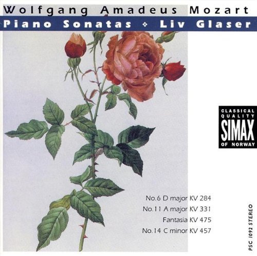Cover for Mozart / Glaser · Piano Sonatas 6 11 &amp; 14 / Fantasia in C Minor (CD) (1993)