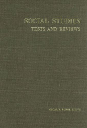 Cover for Buros Center · Social Science Tests and Reviews (Tests in Print (Buros)) (Hardcover Book) (1975)