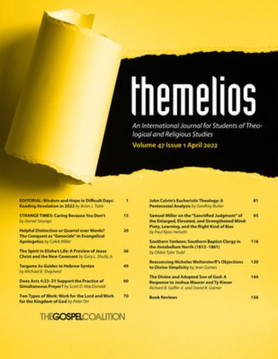 Themelios, Volume 47, Issue 1 - D. A. Carson - Libros - Wipf & Stock Publishers - 9781666747225 - 16 de mayo de 2022