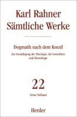 Cover for Karl Rahner · Rahner:sÃ¤mtliche Werke.22/1a (Book)