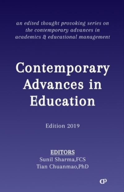 Cover for Chuanmao, Tian, PhD · Contemporary Advances in Education: Edition 2019 (Paperback Book) (2019)