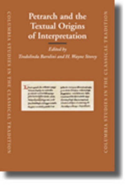 Cover for Teodolinda Barolini · Petrarch and the Textual Origins of Interpretation (Columbia Studies in the Classical Tradition) (Hardcover bog) (2007)