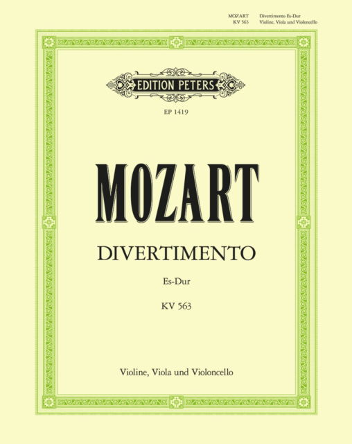 Cover for Divertimento in E flat K563 (Sheet music) (2001)