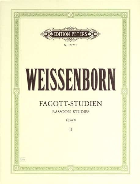 Cover for Weissenborn · Bassoon Studies Op. 8, Vol.2 (Sheet music) (2001)