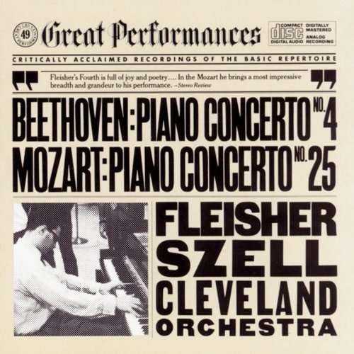 Cover for Beethoven / Mozart · Piano Concerto 4 / Piano Concerto 25 - Szell / Fleisher (CD) (1990)
