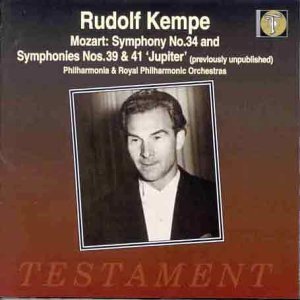 Cover for Kempe Rudolf · Symphony No. 34 + 39 + 41 Testament Klassisk (CD) (2000)