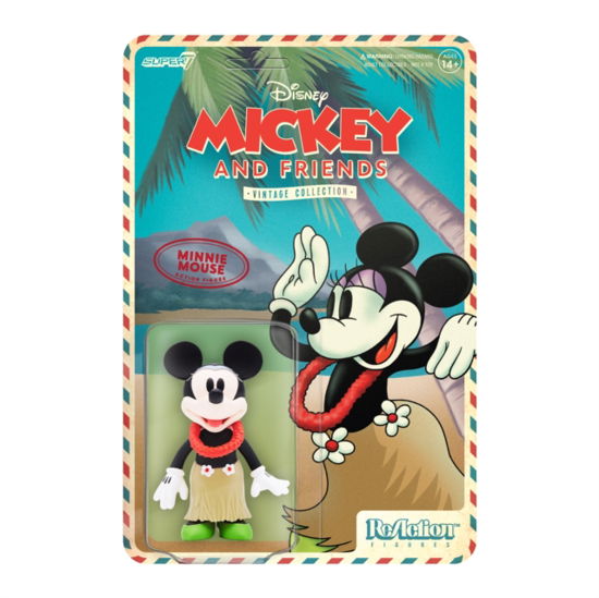 Disney Reaction Figures - Vintage Collection Wave 2 - Minnie Mouse (Hawaiian Holiday) - Disney - Merchandise - SUPER 7 - 0840049814226 - July 20, 2022