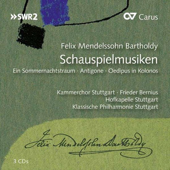 Schauspielmusiken - Mendellsohn / Bernius / Kammerchor Stuttgart - Musikk - Carus - 4009350830226 - 9. september 2014