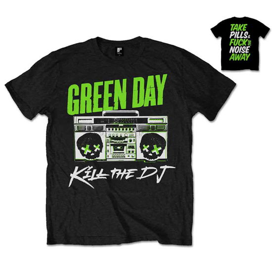 Green Day Unisex T-Shirt: Kill the DJ (Back Print) - Green Day - Marchandise -  - 5055295377226 - 