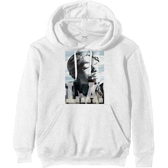 Cover for Tupac · Tupac Unisex Pullover Hoodie: LA Skyline (Hoodie) [size M] [White - Unisex edition]