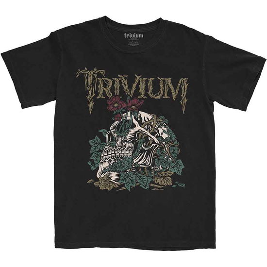 Trivium Unisex T-Shirt: Skelly Flower - Trivium - Mercancía -  - 5056368665226 - 