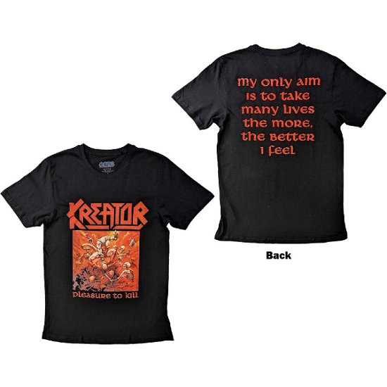 Kreator Unisex T-Shirt: Pleasure To Kill (Back Print) - Kreator - Koopwaar -  - 5056737203226 - 