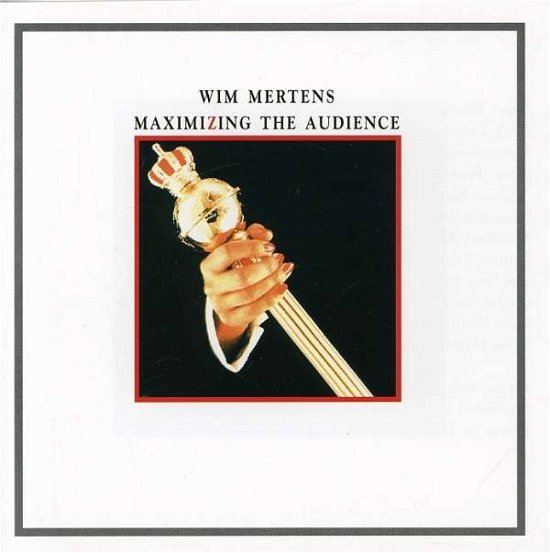 Cover for Wim Mertens · Maximizing the Audience (CD) (2009)