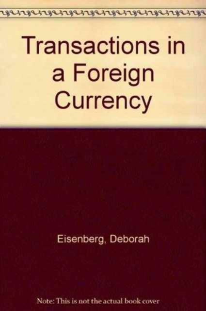 Cover for Deborah Eisenberg · Transaction in a Foreign Currency (Pocketbok) (1987)