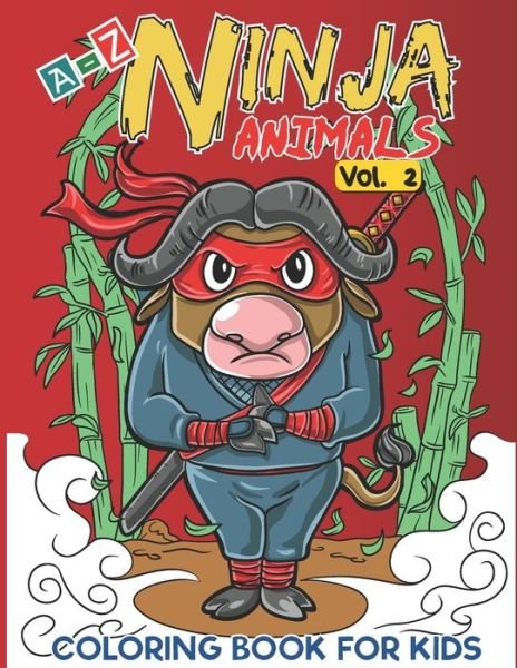 Yellow Paint · A-Z Ninja Animals Coloring Book for Kids (Paperback Book) (2019)