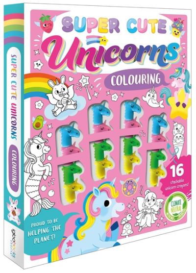Cover for Igloo Books · Super Cute Unicorns Colouring - Book and Crayon Set (Paperback Book) (2022)