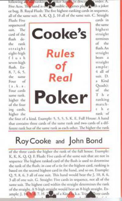 Roy Cooke · Cooke's Rules Of Real Poker (Paperback Book) (2009)