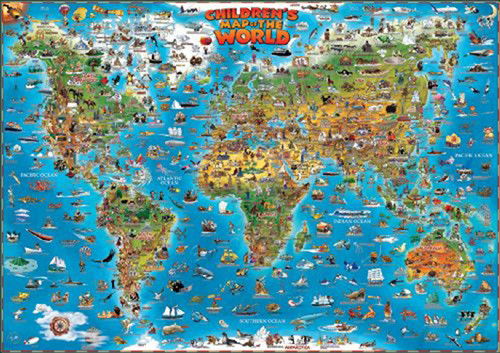 Cover for Dinos · World children's map wall map laminated (Map) (2019)