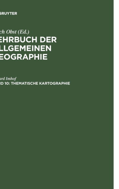 Cover for Eduard Imhof · Thematische Kartographie (Hardcover Book) (1972)