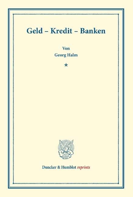 Cover for Halm · Geld   Kredit   Banken. (Book) (2013)