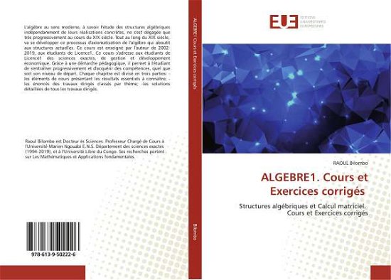 Cover for Bilombo · ALGEBRE1. Cours et Exercices co (Book)