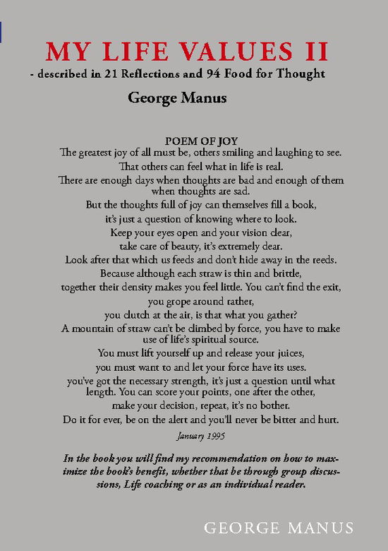 Cover for George Manus · My Life Values II (Paperback Book) [1st edition] (2024)