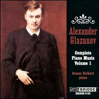 Complete Piano Music I - Glazunov / Hulbert - Musique - BRIDGE - 0090404910227 - 28 novembre 2000