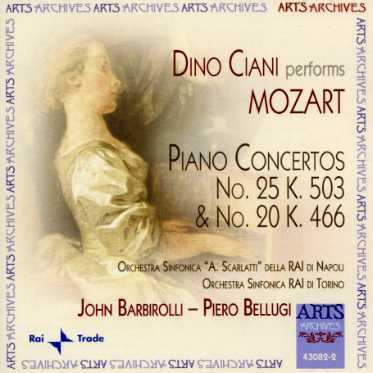 Mozart Piano Concertos 20 & 25 - Rai Sym Orchs Ciani - Music - BEL AIR MUSIC - 0600554308227 - March 26, 2007