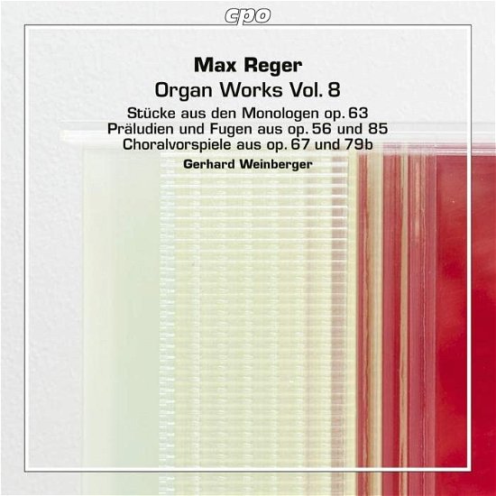Organ Works Vol.8: Historical Instruments Reger's Days - Gerhard Weinberger - Musique - CPO - 0761203534227 - 22 août 2022