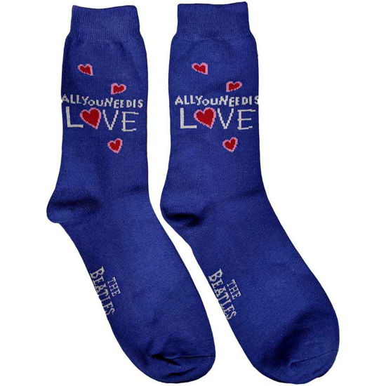 Cover for The Beatles · The Beatles Unisex Ankle Socks: All You Need Is Love (UK Size 7 - 11) (Kläder) [size M] [Blue - Unisex edition]