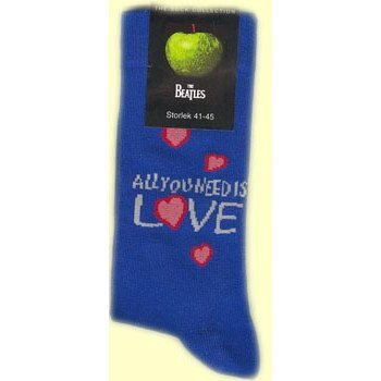 Cover for The Beatles · The Beatles Unisex Ankle Socks: All You Need Is Love (UK Size 7 - 11) (Bekleidung) [size M] [Blue - Unisex edition]