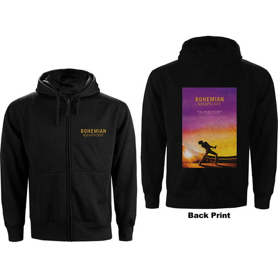 Cover for Queen · Queen Unisex Pullover Hoodie: Bohemian Rhapsody Movie Poster (Black) (Back Print) (Hoodie) [size XL] [Black - Unisex edition] (2019)