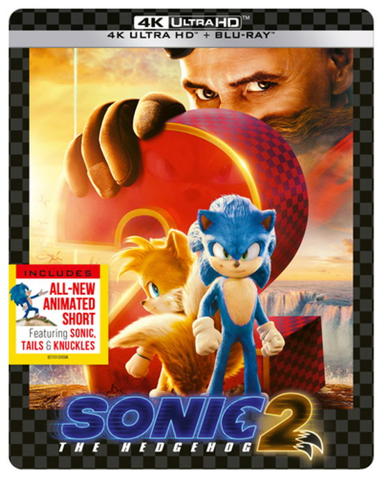 Sonic The Hedgehog 2 Limited Edition Steelbook - Sonic the Hedgehog 2 Uhd BD Steelbook - Film - Paramount Pictures - 5056453203227 - 7. august 2022