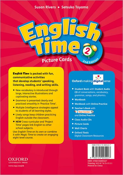 English Time: 2: Picture Cards - English Time - Susan Rivers - Książki - Oxford University Press - 9780194005227 - 13 października 2011