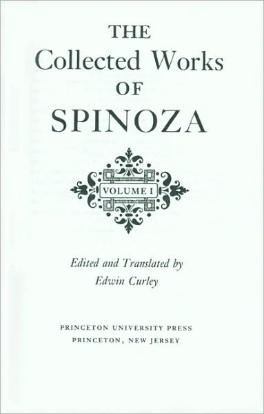 Cover for Benedictus de Spinoza · The Collected Works of Spinoza, Volume I (Hardcover bog) (1985)