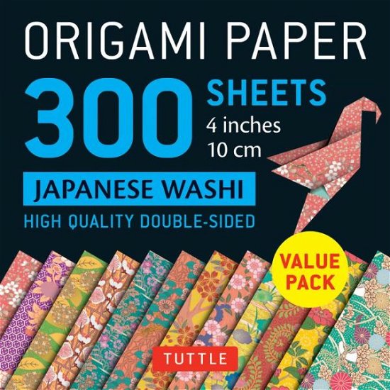 Cover for Tuttle Publishing · Origami Paper - Japanese Washi Patterns- 4 inch (10cm) 300 sheets: Tuttle Origami Paper: High-Quality Origami Sheets Printed with 12 Different Designs (Bok) (2018)